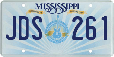 MS license plate JDS261