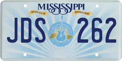 MS license plate JDS262