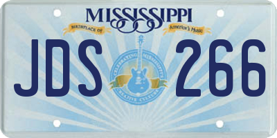MS license plate JDS266