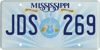 MS license plate JDS269