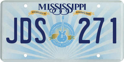 MS license plate JDS271