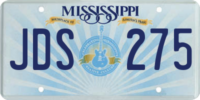 MS license plate JDS275