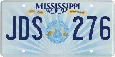 MS license plate JDS276