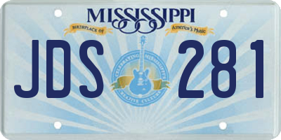 MS license plate JDS281