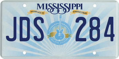 MS license plate JDS284