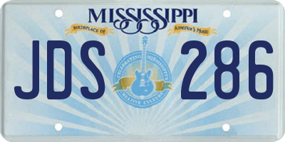 MS license plate JDS286