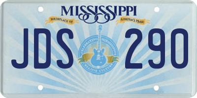 MS license plate JDS290