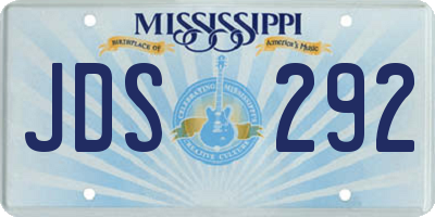 MS license plate JDS292