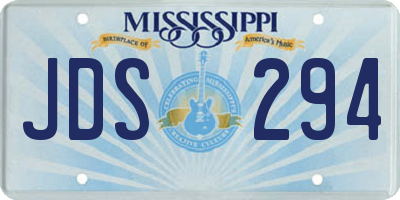 MS license plate JDS294