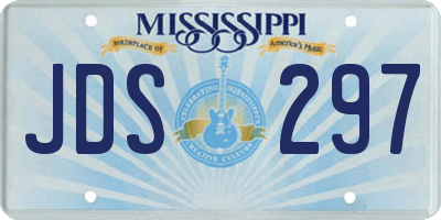 MS license plate JDS297