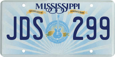 MS license plate JDS299