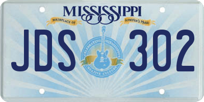 MS license plate JDS302