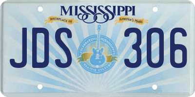 MS license plate JDS306