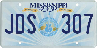 MS license plate JDS307