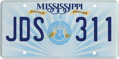 MS license plate JDS311