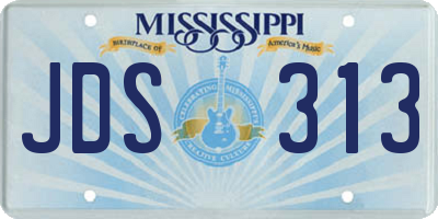 MS license plate JDS313