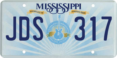 MS license plate JDS317