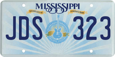 MS license plate JDS323