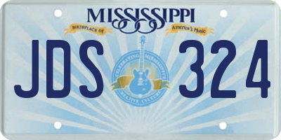 MS license plate JDS324