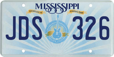 MS license plate JDS326