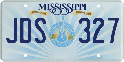 MS license plate JDS327