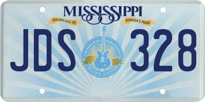 MS license plate JDS328