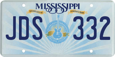 MS license plate JDS332