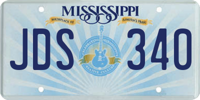 MS license plate JDS340