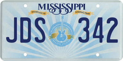 MS license plate JDS342