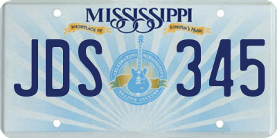MS license plate JDS345