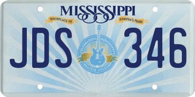 MS license plate JDS346