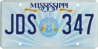 MS license plate JDS347