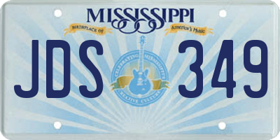 MS license plate JDS349