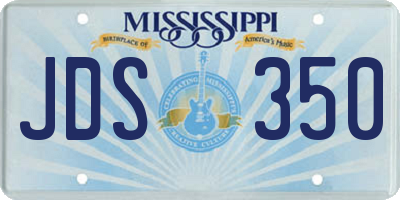 MS license plate JDS350