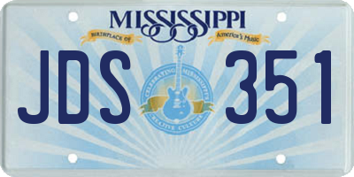 MS license plate JDS351