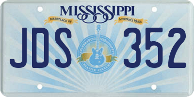 MS license plate JDS352