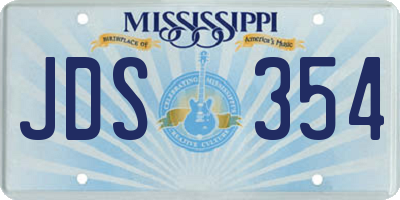 MS license plate JDS354