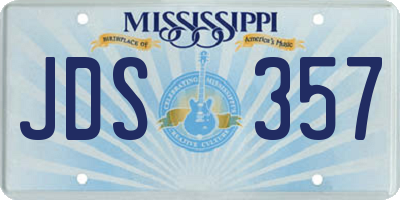 MS license plate JDS357