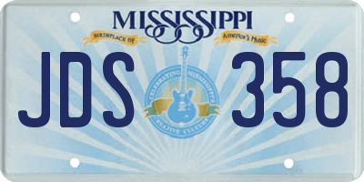 MS license plate JDS358