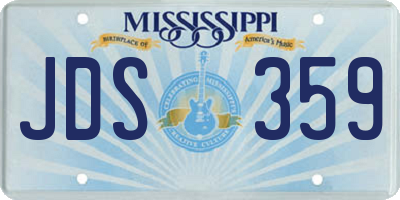 MS license plate JDS359