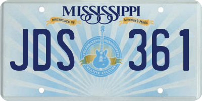 MS license plate JDS361