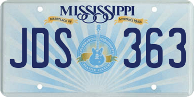 MS license plate JDS363