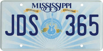 MS license plate JDS365