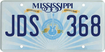 MS license plate JDS368