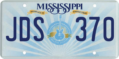 MS license plate JDS370