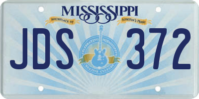 MS license plate JDS372