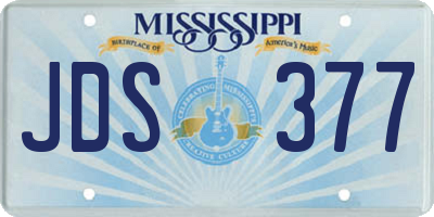 MS license plate JDS377