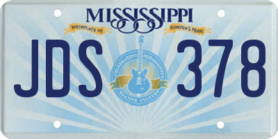 MS license plate JDS378