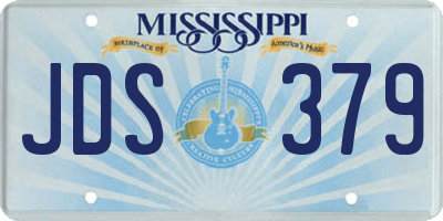 MS license plate JDS379