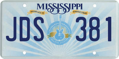 MS license plate JDS381